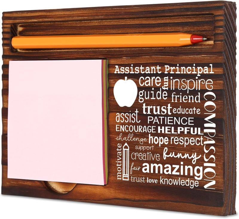 TRCENDE Thank You Gifts for Assistant Principal, Assistant Principal GiftsOffice Decor, Graduation Christmas Birthday Gifts for Assistant Principal,Retro Self-Stick Note Pad Holders XB480 - Image 1